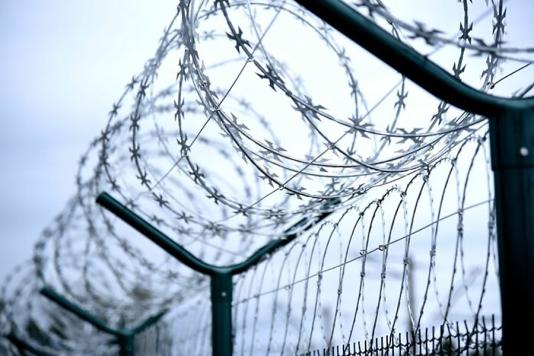 Тимчасовий паркан на латвійсько-білоруському кордоні