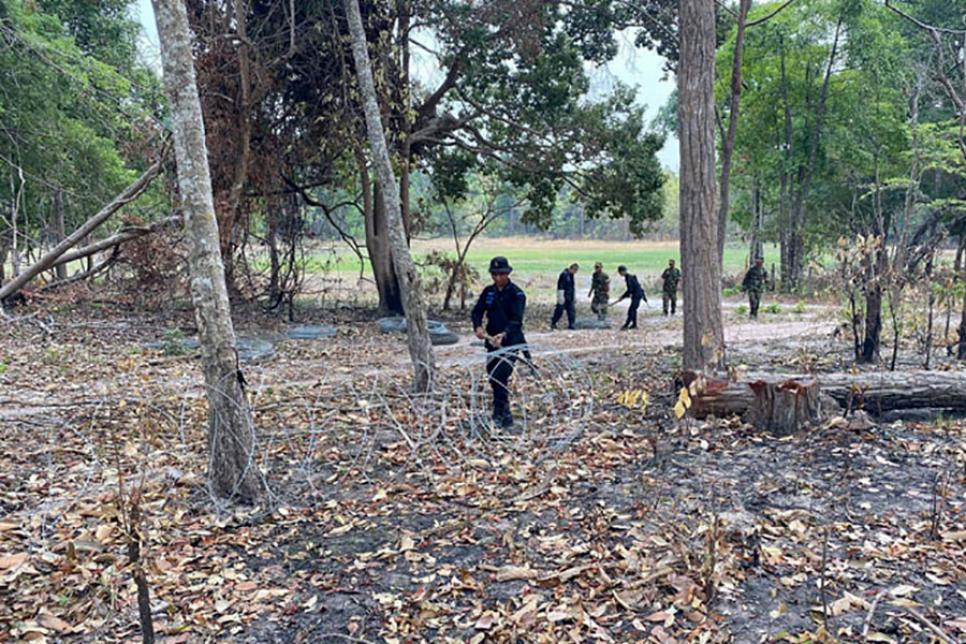 Колючее заграждение, ставшее причиной инцидента
