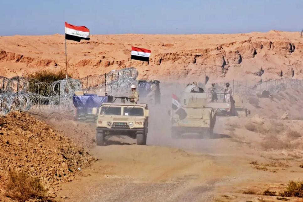 Колючий дріт на іраксько-сирійському кордоні